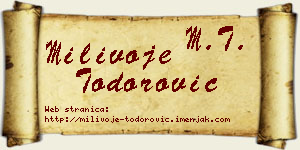 Milivoje Todorović vizit kartica